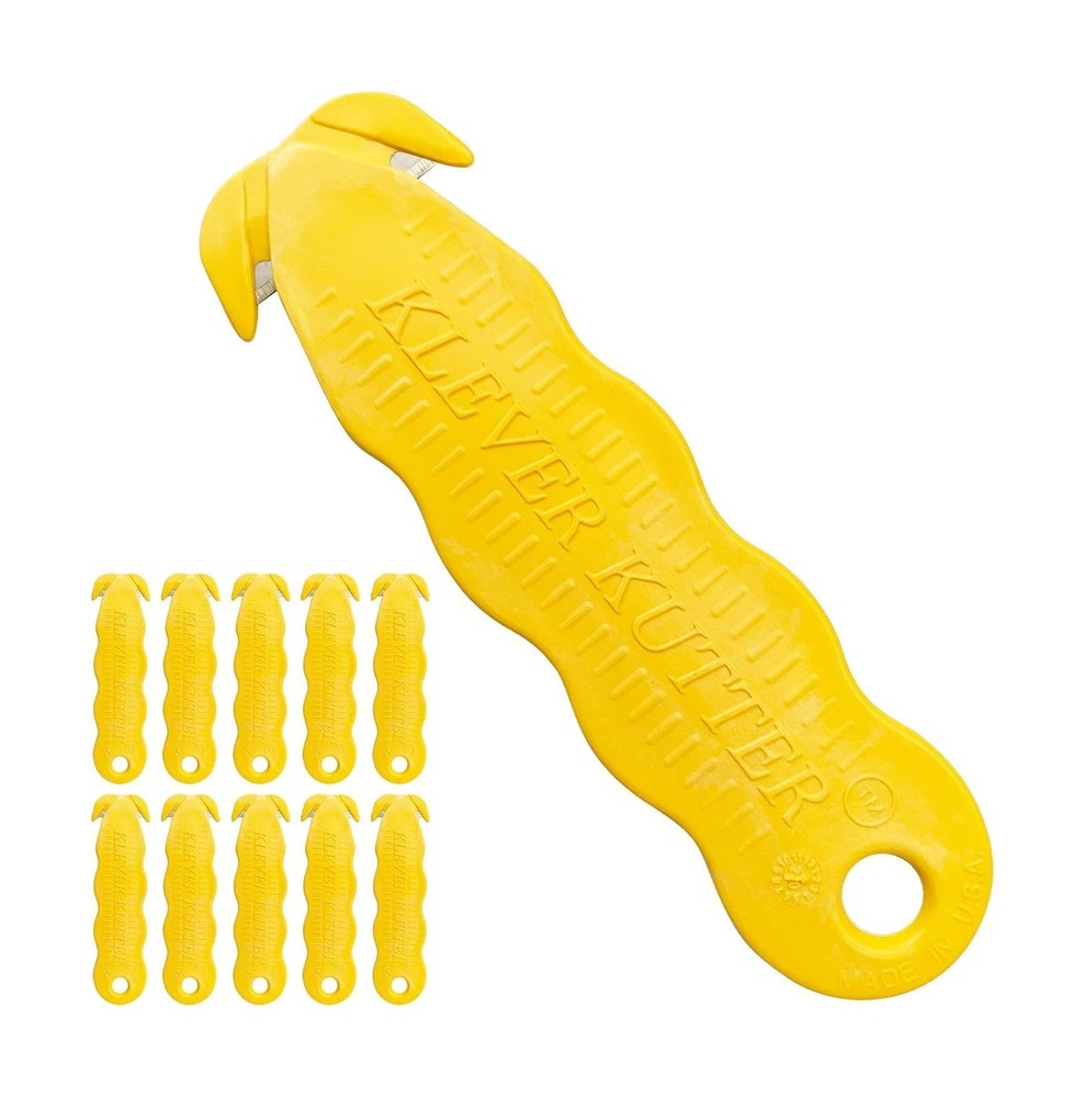 Box Cutter, Klever Kutter, 100/Pack Yellow