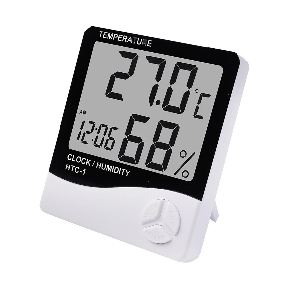 THERMOMETER INDOOR Digital LCD Hygrometer Temperature Humidity Meter Alarm Clock
