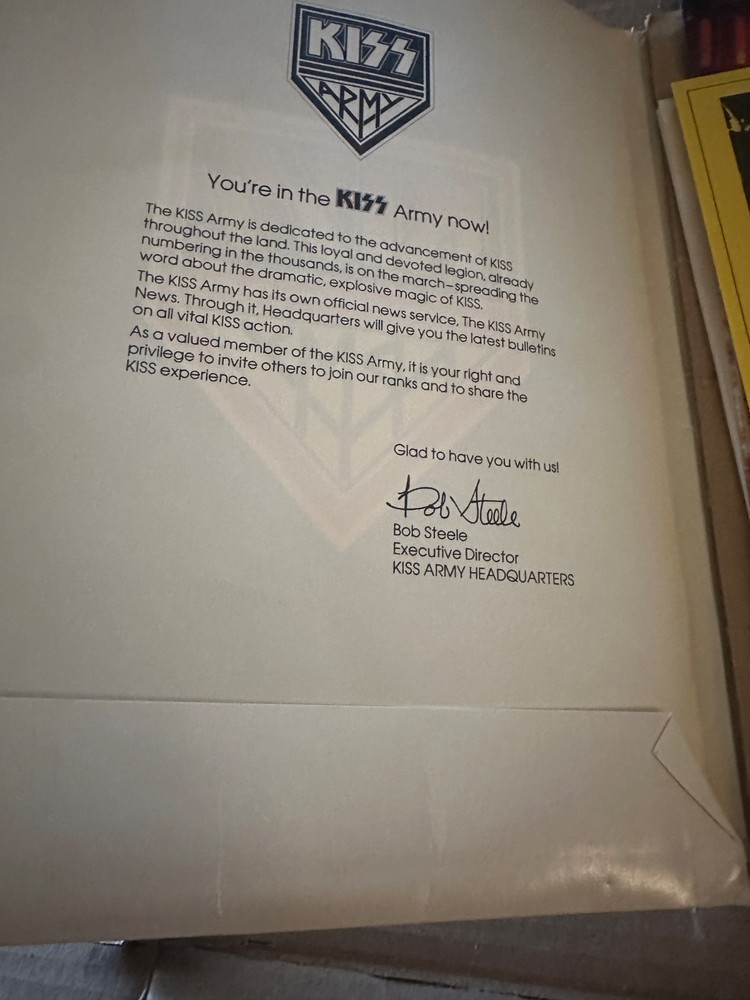 KISS ARMY KIT - official 1978, 1976 Aucoin - solo albums era fan club Incomplete