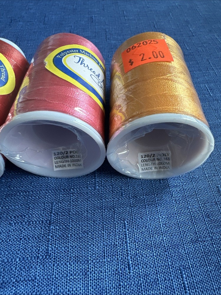 8 NEW Spools Thread art Polyester Embroidery Thread 1000M INV#75