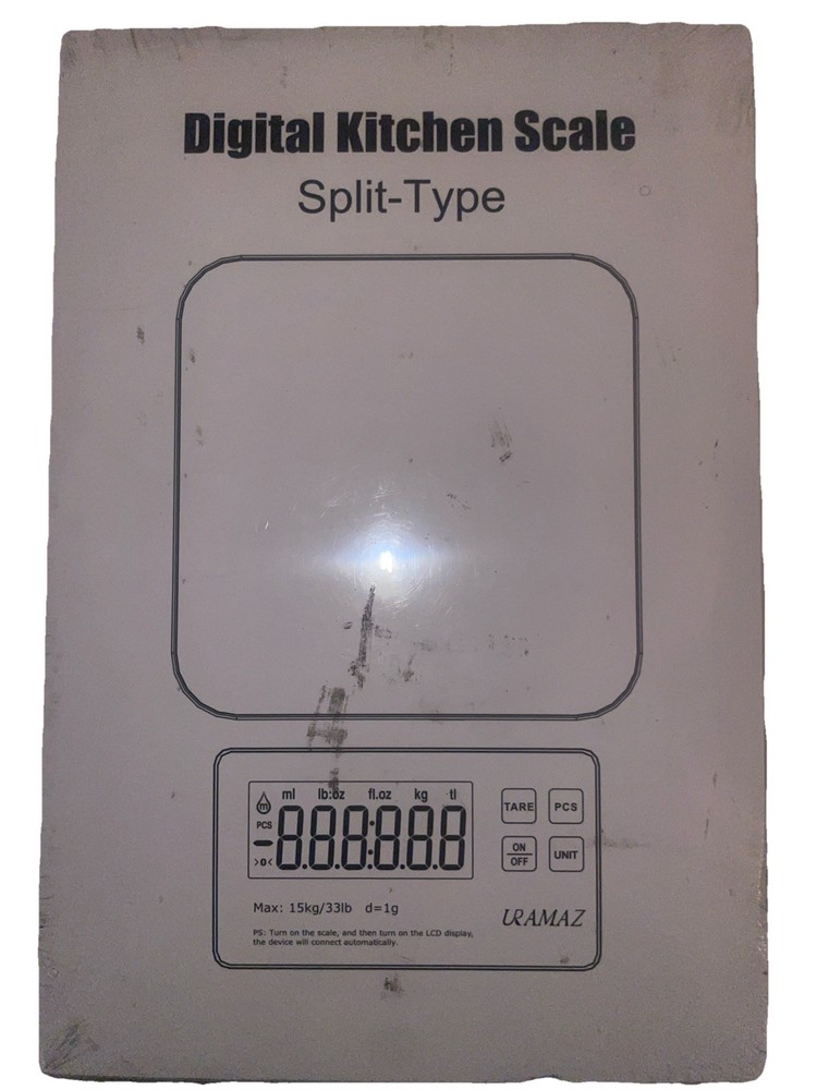 Digital Kitchen Scale Split-Type 15kg / 33lb – Tare Function – New Sealed