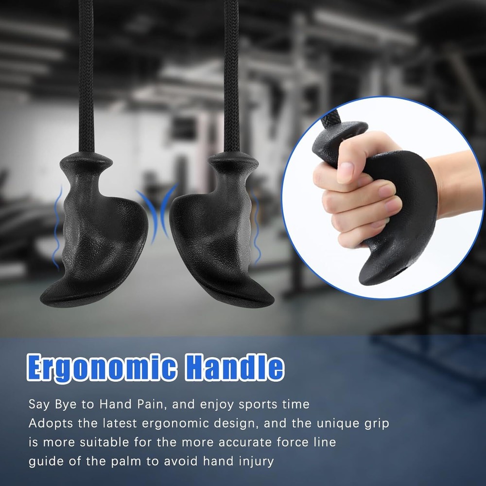 Tricep Rope with Ergonomic Handles, 36 Inch Tricep Pull Down RopeCable Machine