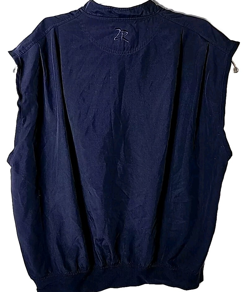 Zero Restriction Men XL Golf Outerwear Microfiber Sport Pullover Blue Vest