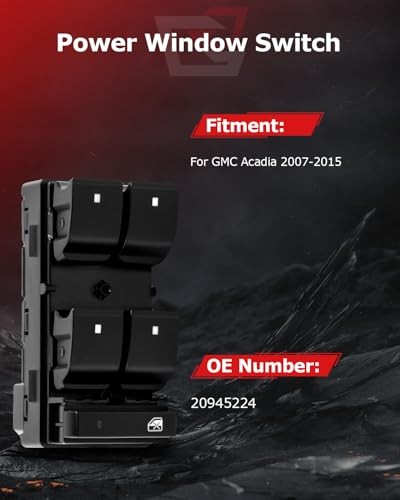 20945224 Front Left Power Window Switch Driver Side Master Power Window