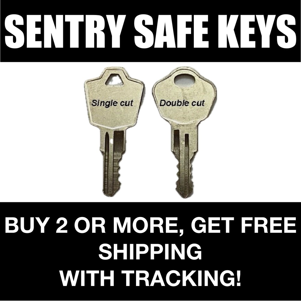 2 Sentry Safe Keys 1100 1150 1170 Cut to Code Key Codes A-Z SINGLE OR DOUBLE CUT