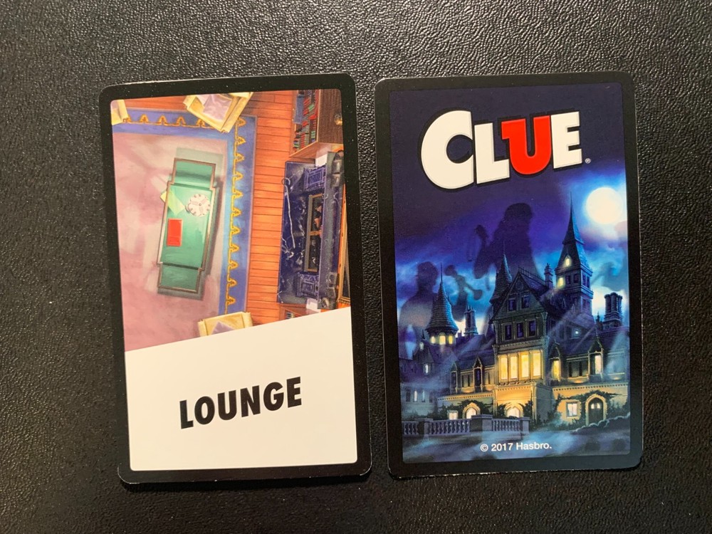Clue   2017   LOUNGE   Location Card      HASBRO