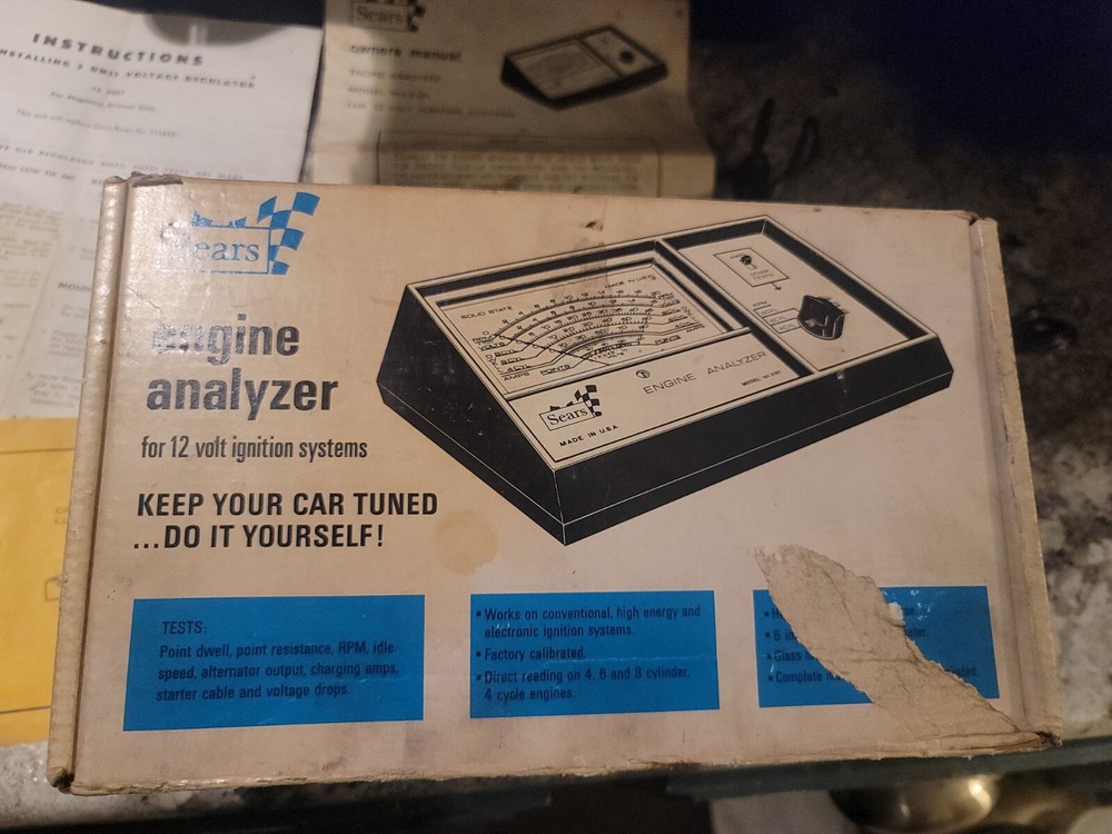 Sears Engine Analyzer Model 161.216300/ Cords and original box!