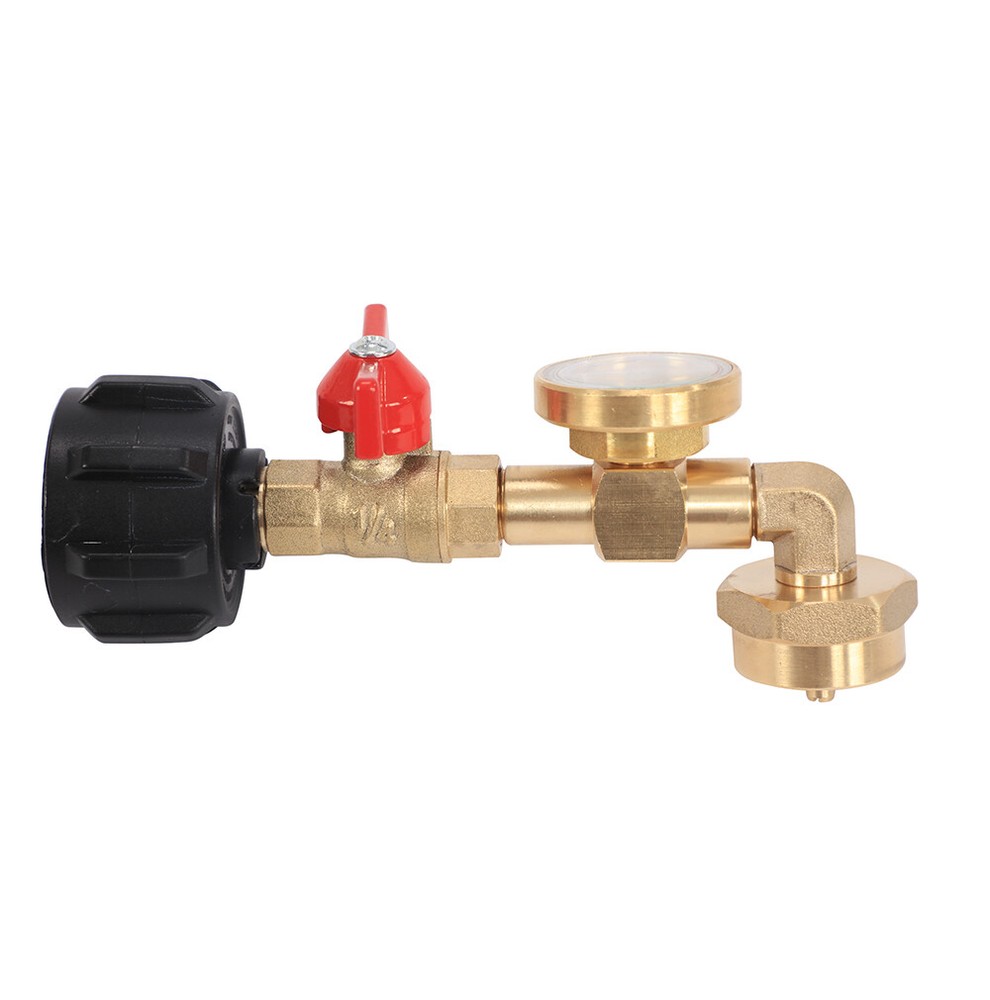 On-Off Control Valve Propane Refill Adapter 90-degree elbow