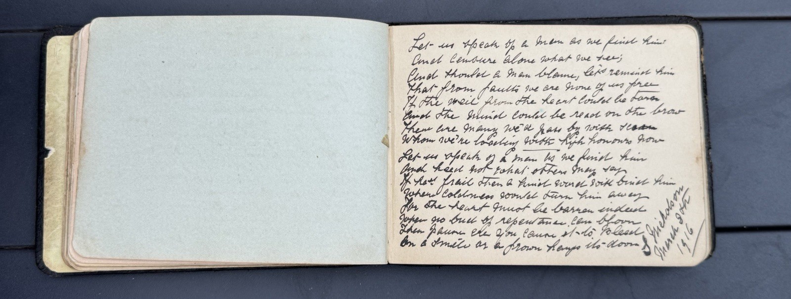 WWI ERA 1916-1920 AUTOGRAPH BOOK WAR ILLUSTRATION DRAWINGS & LOVE POEMS RARE!!