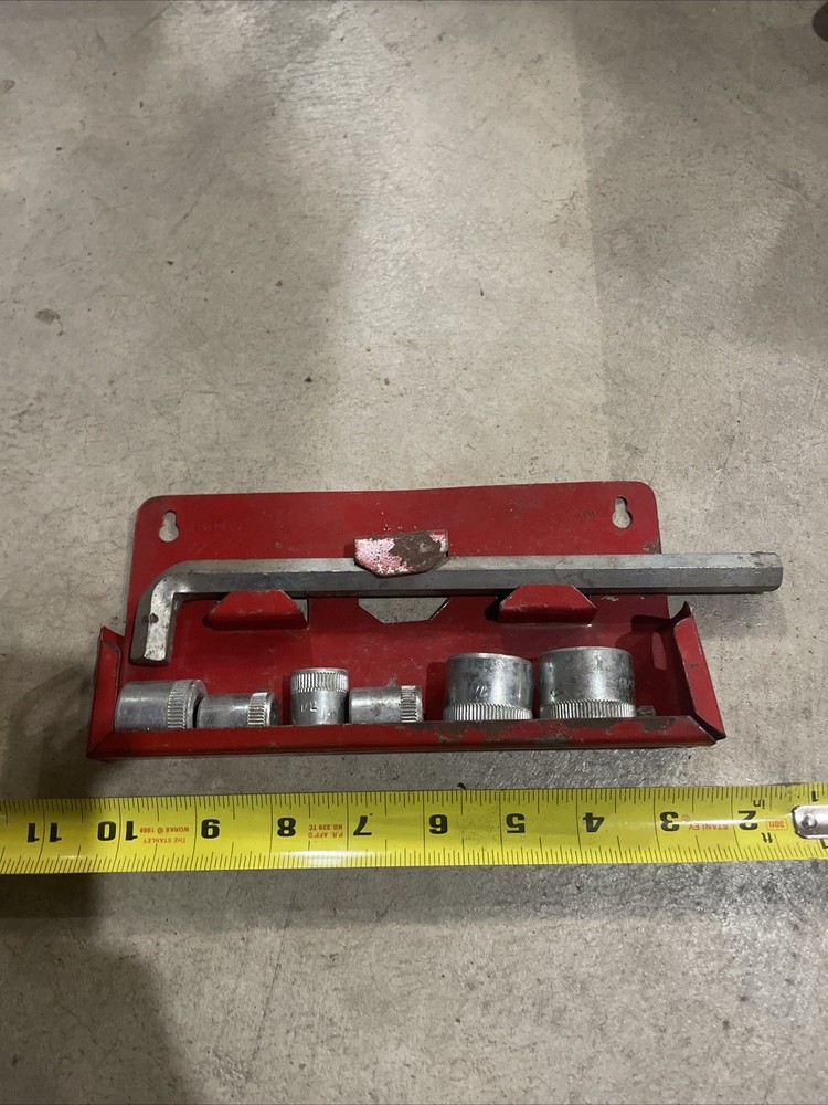 Vintage Red Metal Tool Caddy