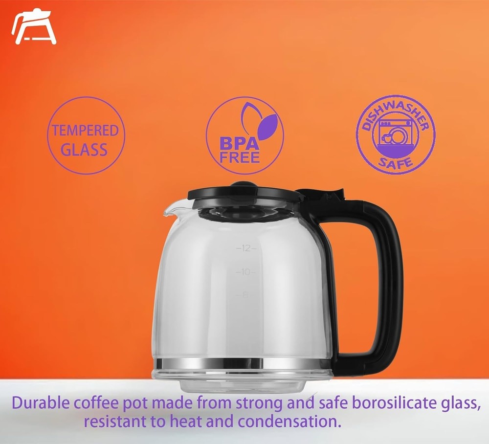 12 CUP Replacement Carafe Pot ONLY Compatible with Ninja Coffee Maker