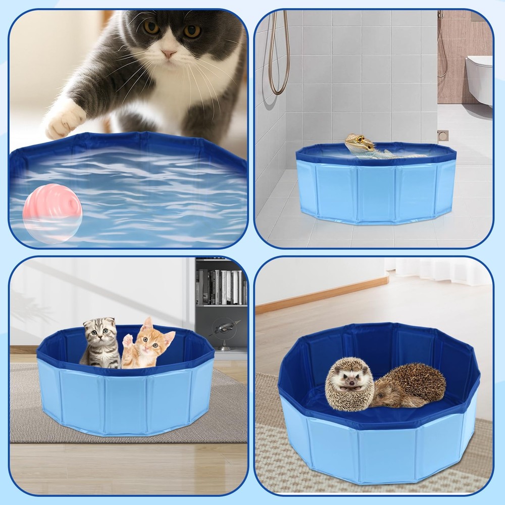 Foldable Bearded Dragon Bathtub, Pool, Blue