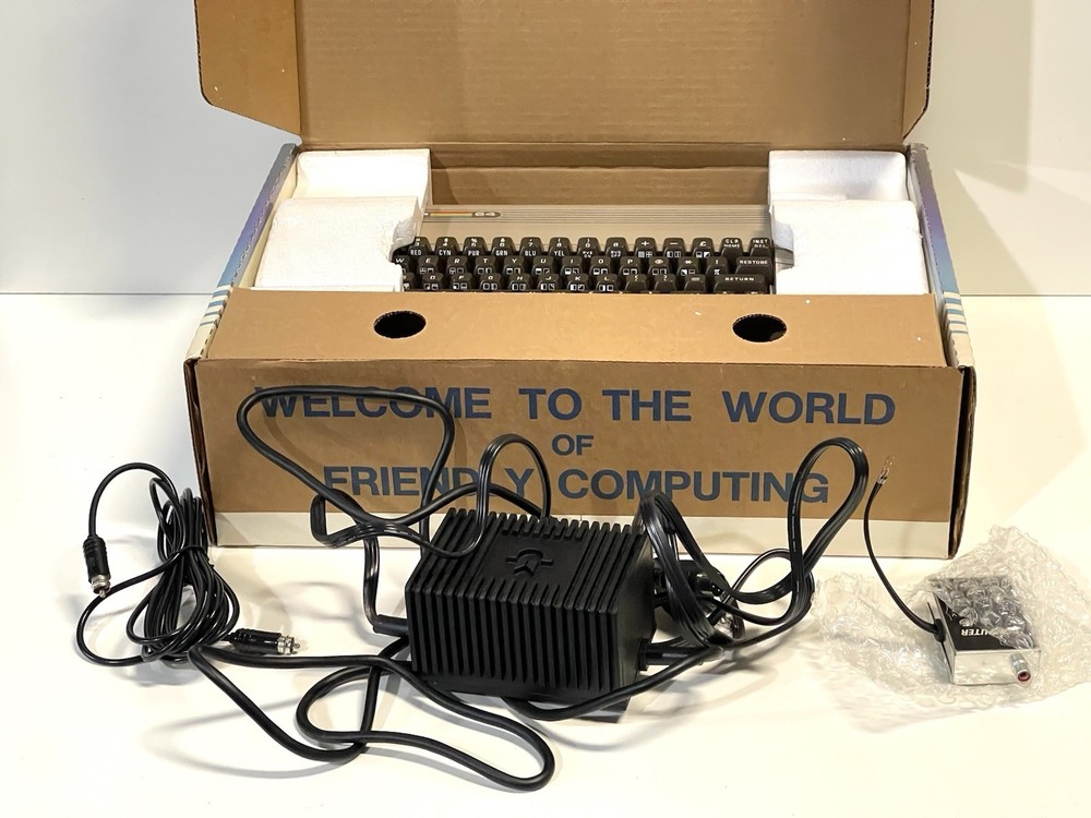 Commodore 64 Vintage Computer In Original Box With Original Purchase Receipt