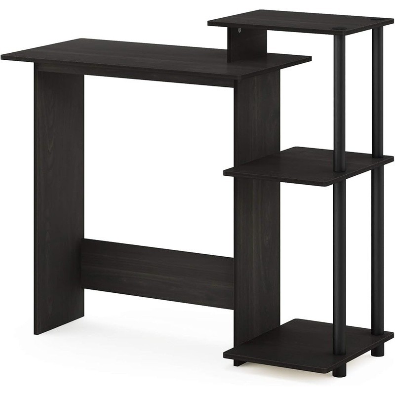 Compact Computer Desk W/ CPU Storage Elevated Shelf Easy Assembly Sturdy Design