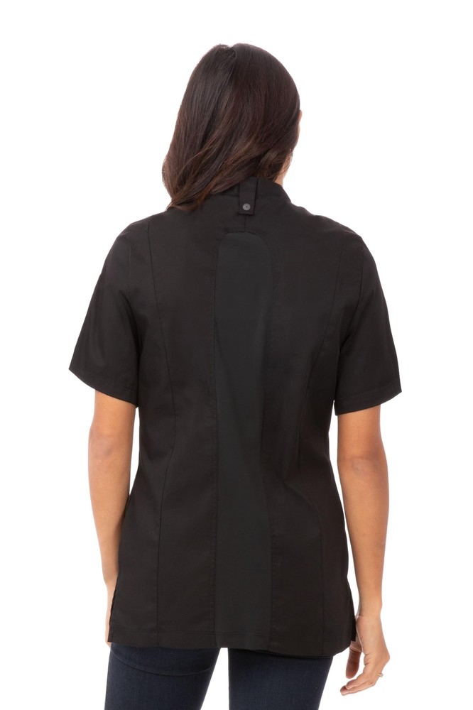 Chef Works Women's Roxby Chef Coat Medium Black
