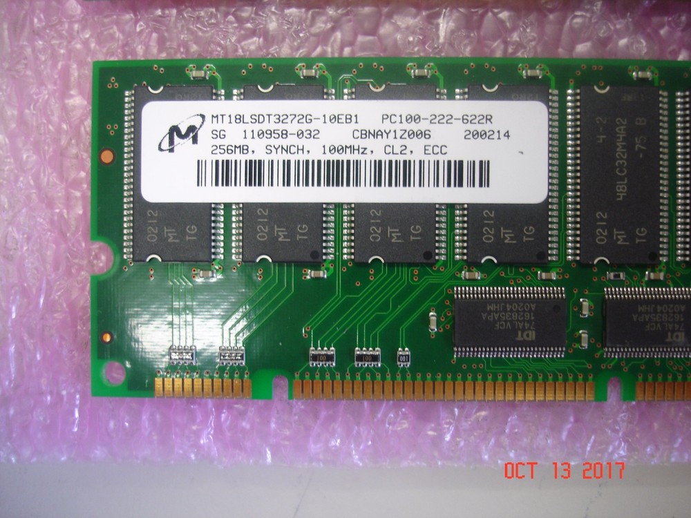 3X-MS810-EA 1GB (4 x 256MB) MEMORY KIT 4 ALPHASERVER DS20L PC100 SYNCH CL2 ECC
