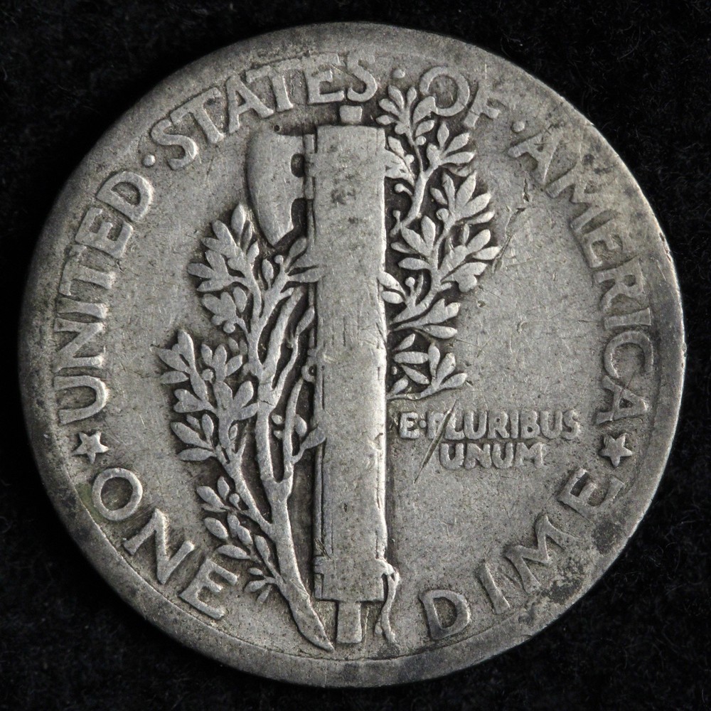 1921 Mercury Silver Dime FINE E261 GWEN