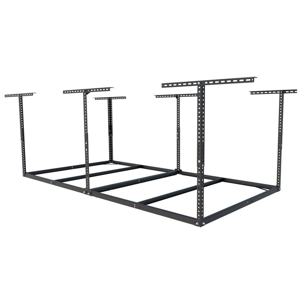 FLEXIMOUNTS 4x8 Overhead Garage Storage Rack without Decking, ft, Black
