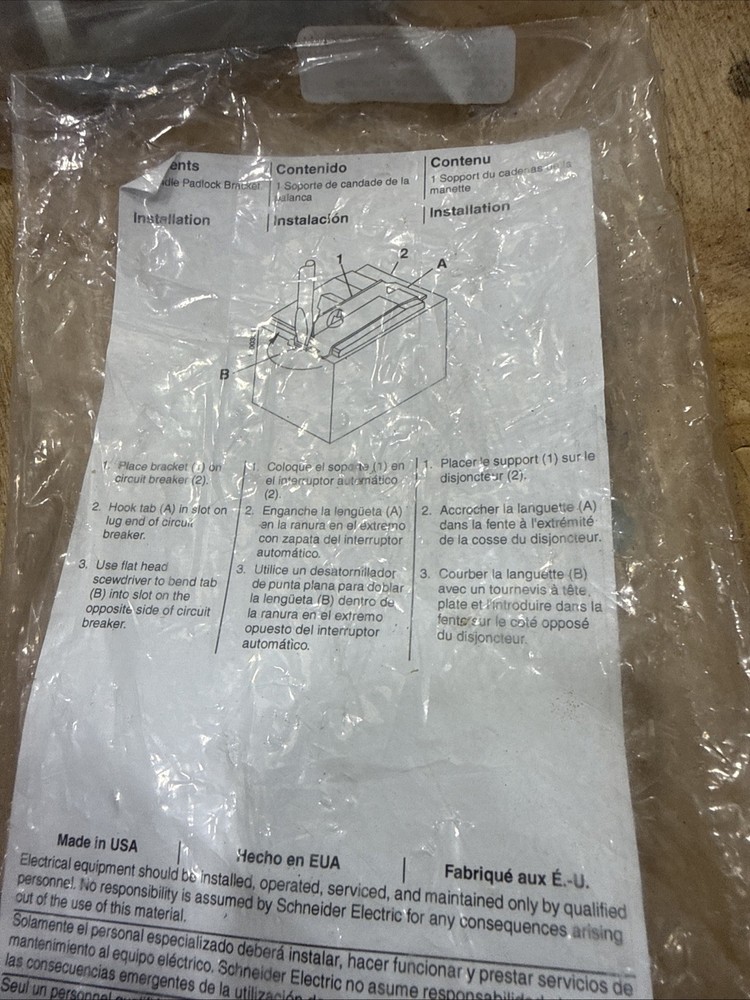 SCHNEIDER ELECTRIC Square D QO1PL Handle Padlock Bracket