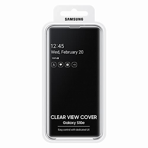 Original Galaxy S10e Protective Clear View Folio Cover Case - Black