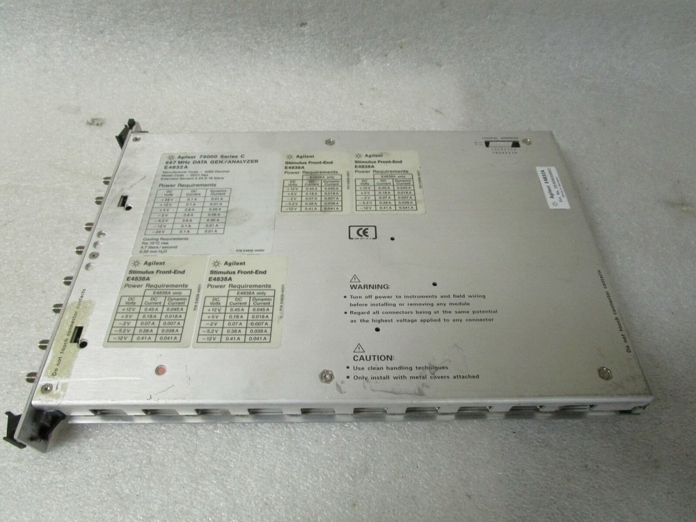 Agilent 667MHz Data Analyzer E4832A with (4) E4838A Generator Front-End