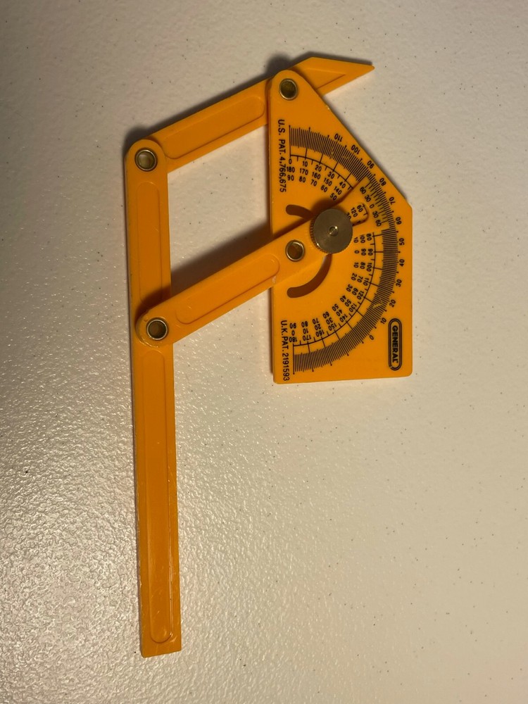 General Tools 29 Plastic Protractor and Angle Finder Yellow measuring tool