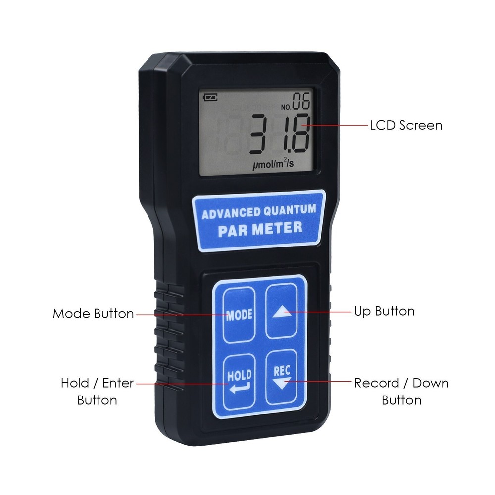 Advanced Quantum Sensor PAR Meter for Indoor Plants to Measure Light Intensity