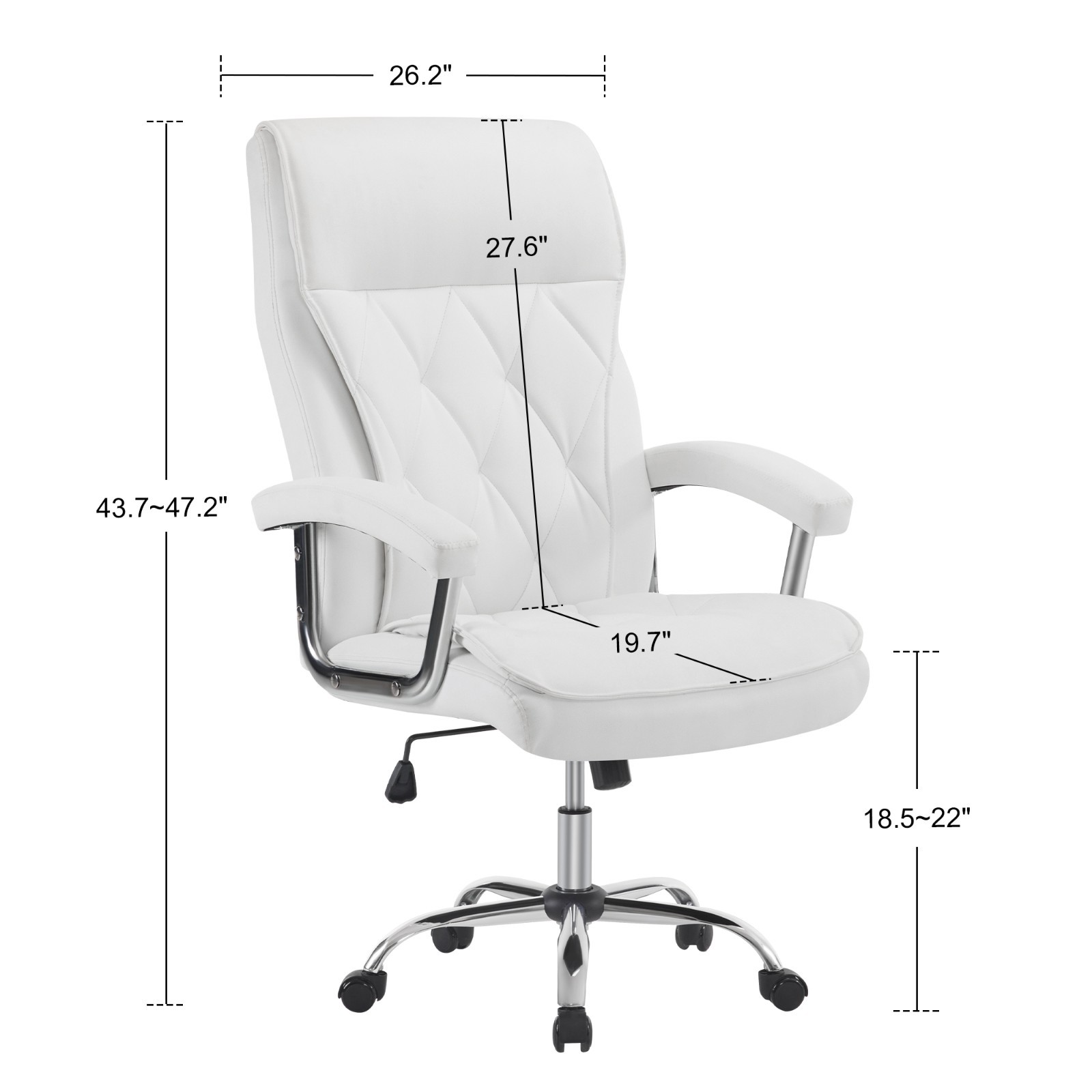 Adjustable Home Office Chairs,Salon Nail Chair for Nail Tech with Thick Backrest