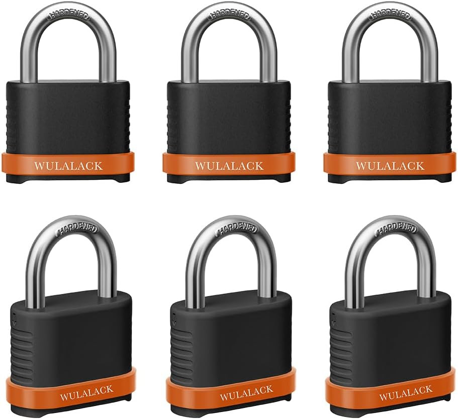 Candado de combinación resistente de 6 unidades, reajustable de 4 dígitos para e