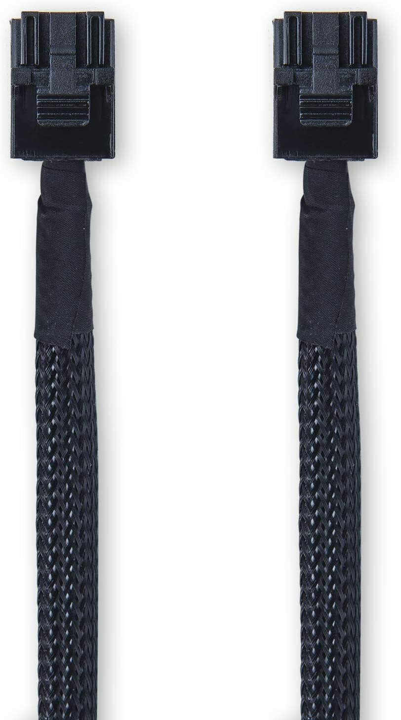 2 Packs 12G Internal HD Mini SAS SFF-8643 to SFF-8643 Cable 100-Ohm 0.5~1 merer