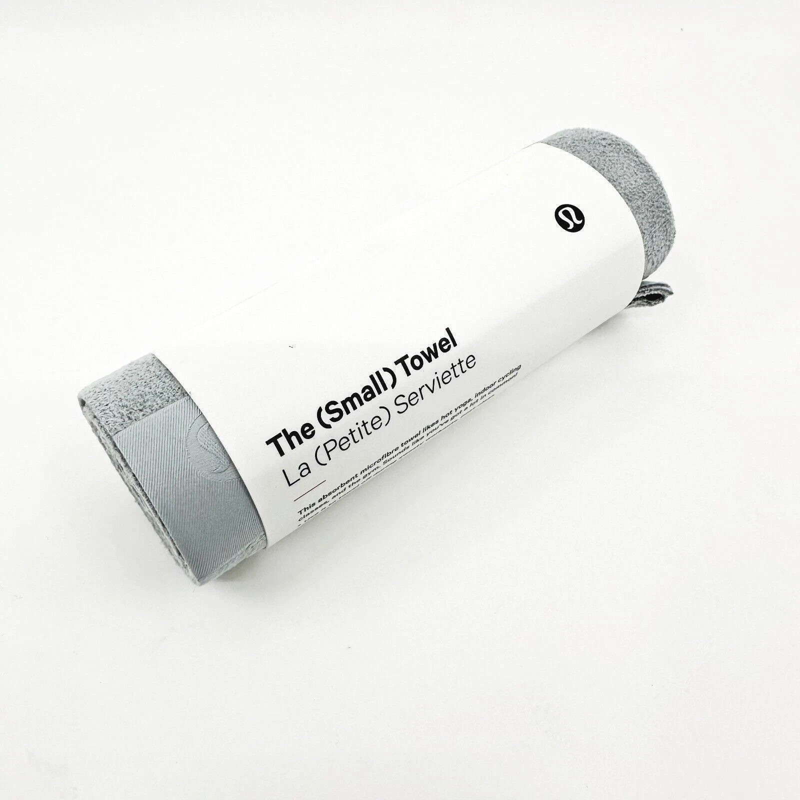 Lululemon The Small Towel Microfibre 16" x 26" Hail Grey Yoga Biking Gym NEW