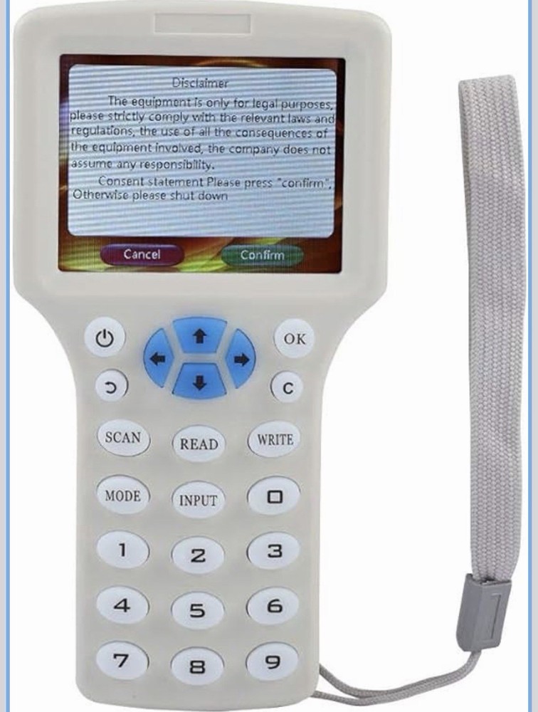 9 Frequency Handheld RFID Copier ID IC Reader Writer Duplicator NFC 125 kHz