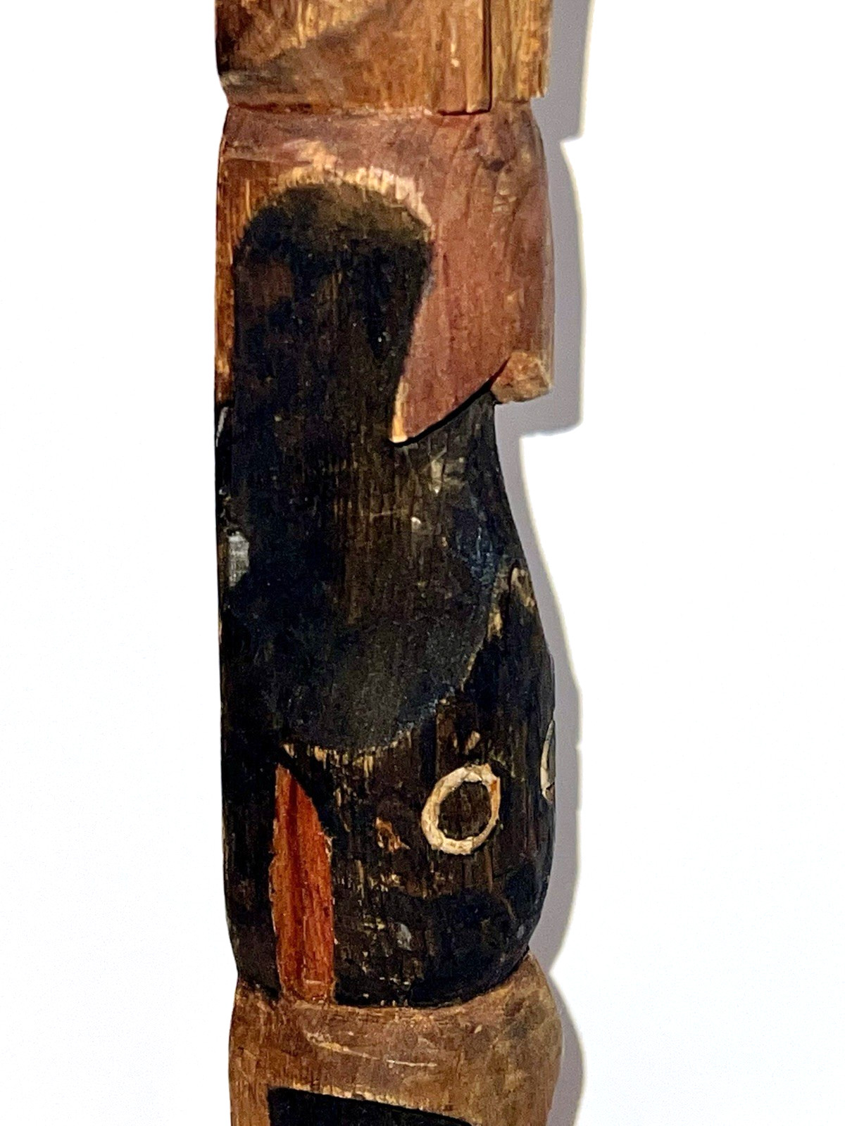 Native American Indian Pacific Northwest Coast Wood Cavred Totem; 13 1/2" Tall