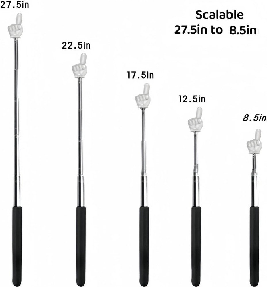 Retractable Adjustable Finger Pointer for Teachers - Perfect for Presentations