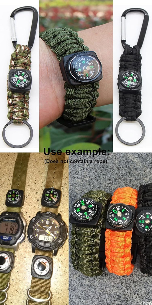 15Pcs Slip-On Wrist Compass Hard Shell Liquid Filled Mini Small Button Compass P