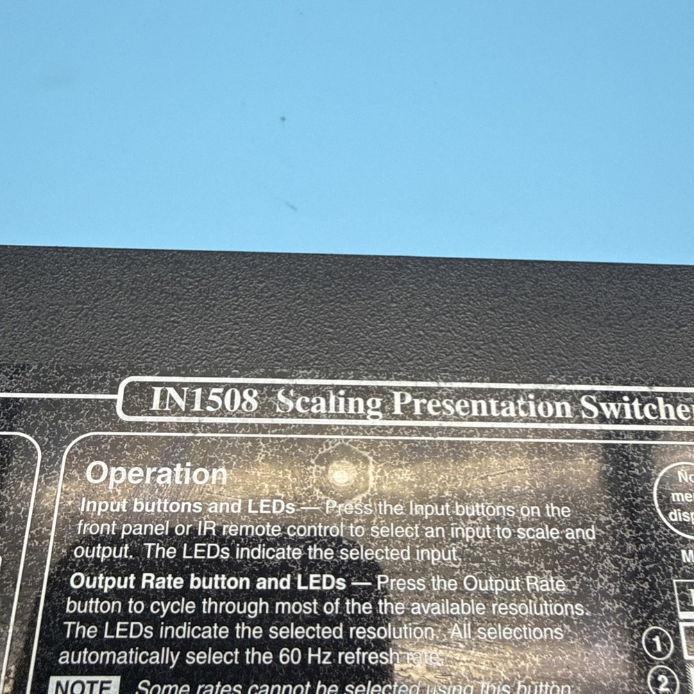 Extron IN1508 Video Scaling Presentation Switcher Media Switch Rack Mount