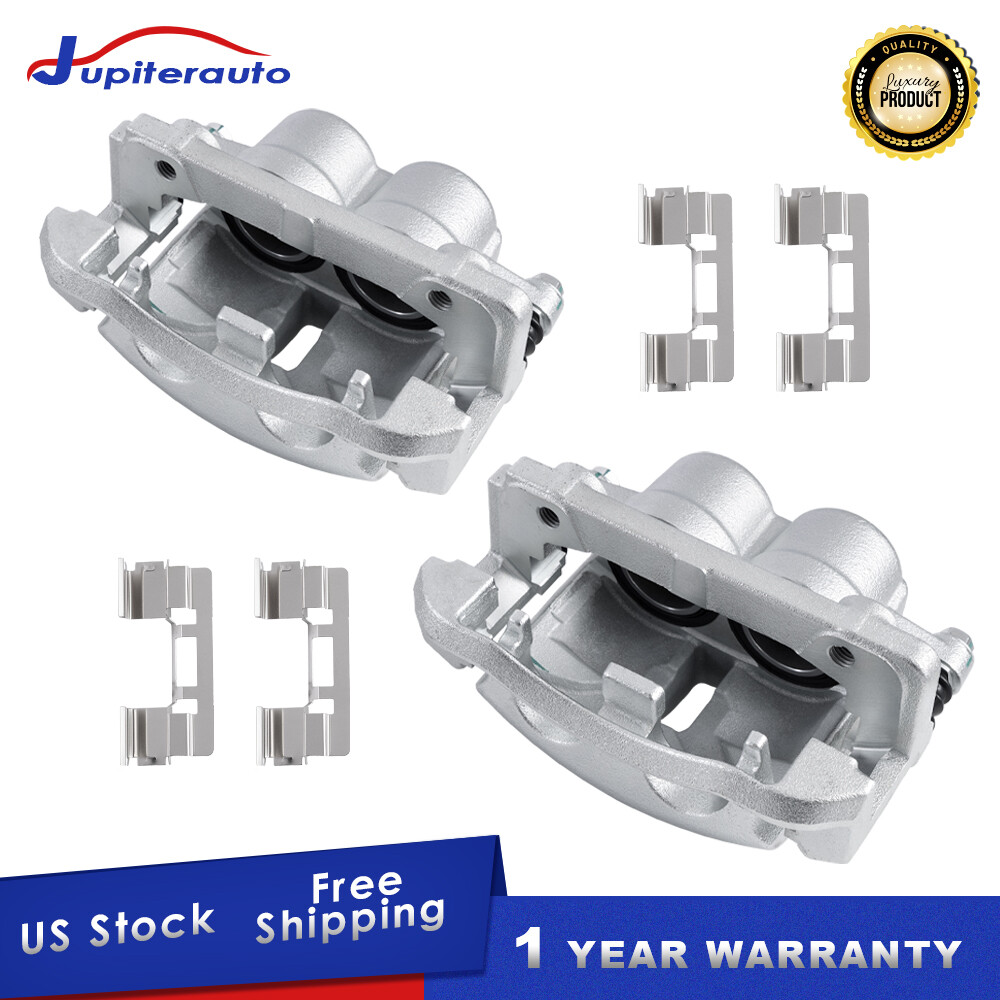 Pair Front Disc Brake Calipers w/ Brackets For 2005-2008 Ford F150 MARK LT