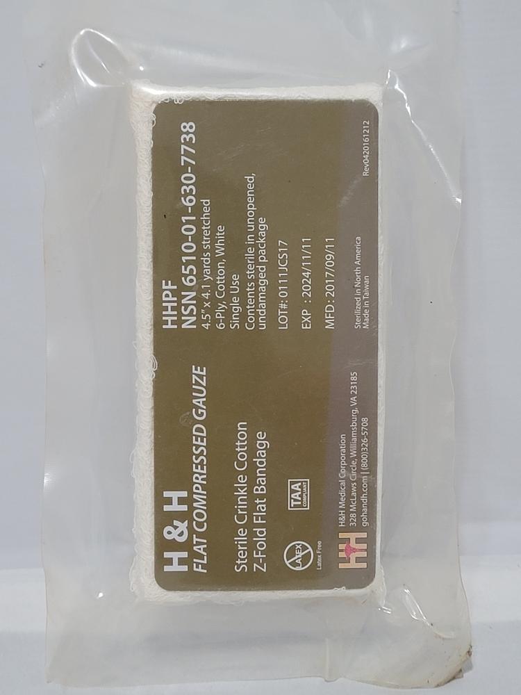 H&H Flat Compressed Gauze 4.5" X 4.1