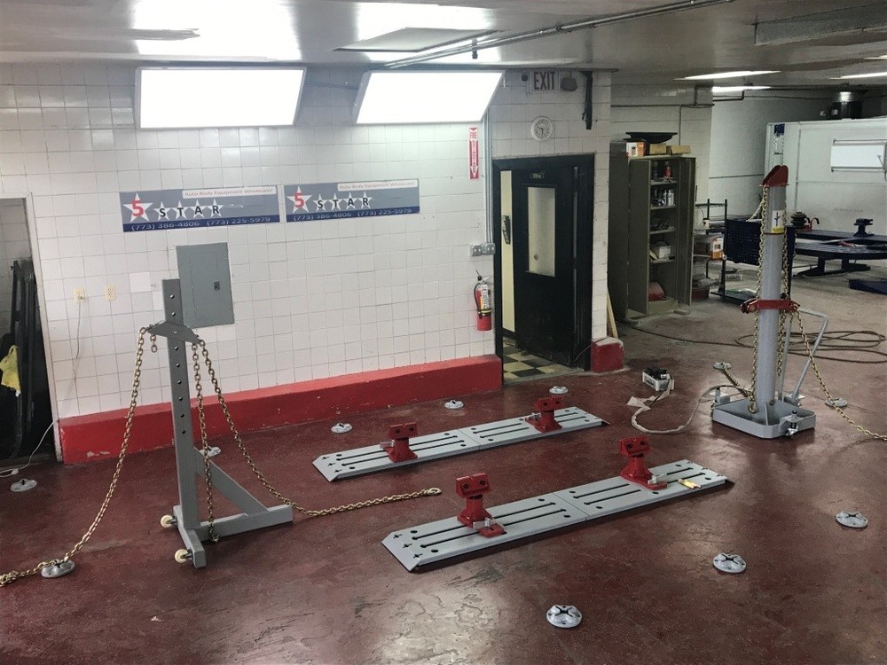 Auto Body Drive On Flat Rack Floor System Complete 10 TON Puller FREE TOOLS