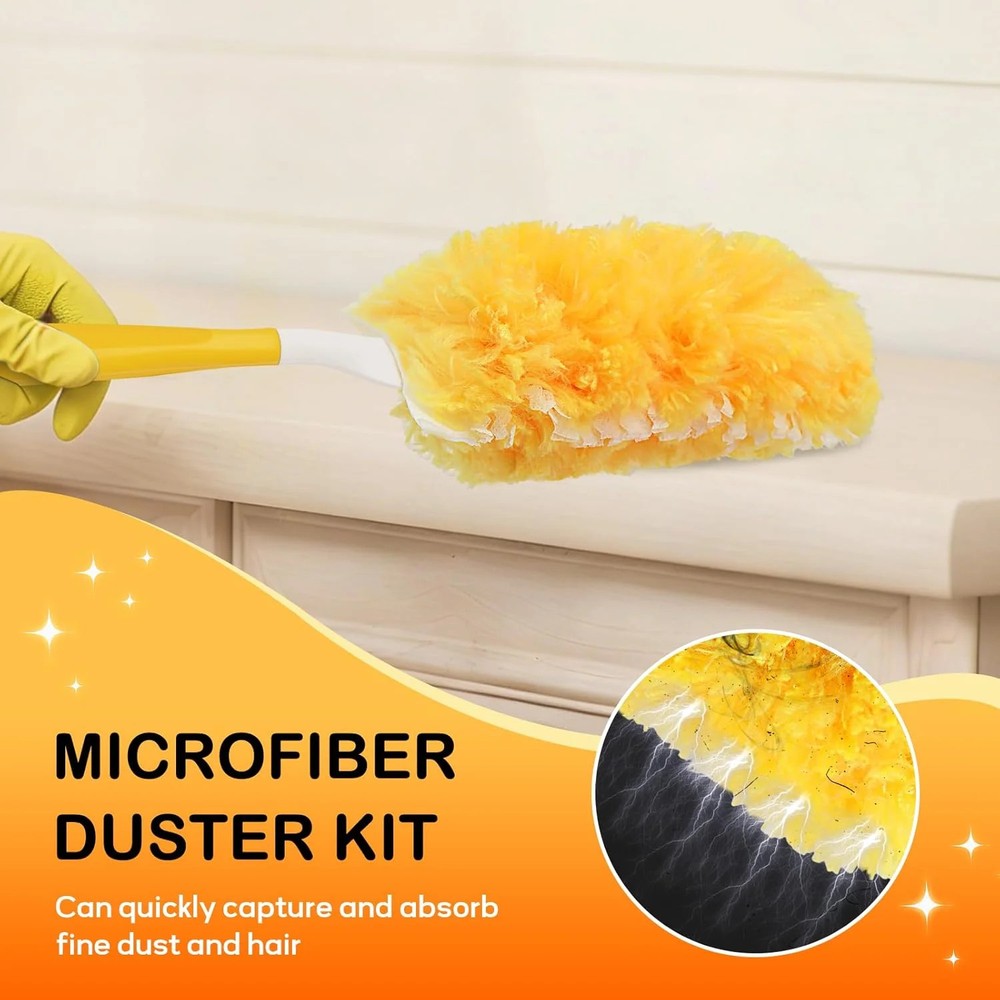 SetSail 30 Count Duster Refills for Swiffer Duster with 1 Handle Dusters for Cle