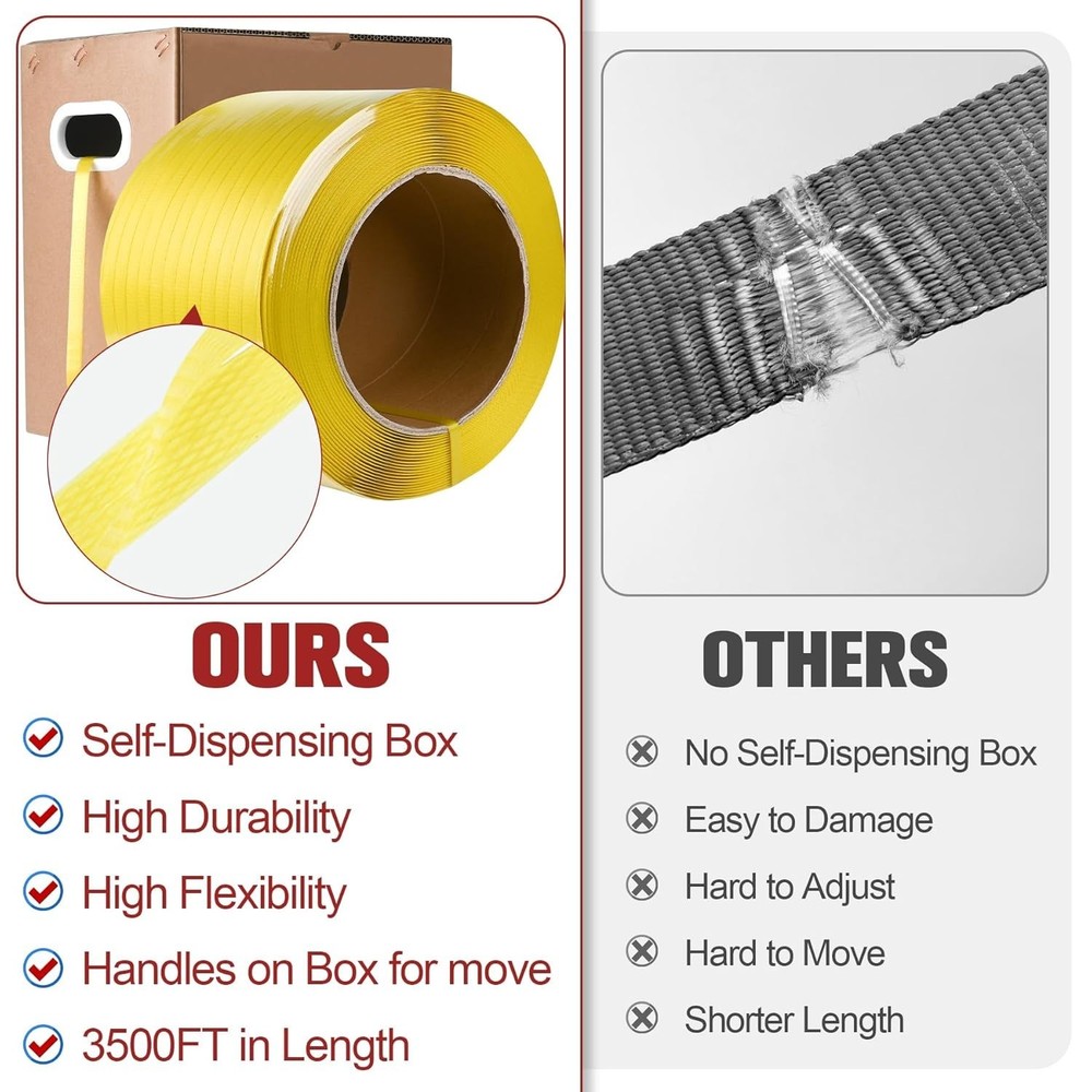 Red Packaging Strapping Bundle for Pallets & Logistics