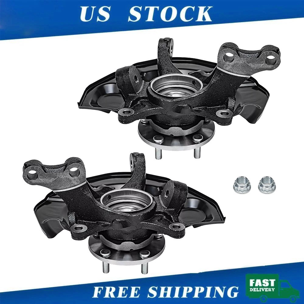 2x Front Wheel Hub Bearing Steering Knuckle Assembly for Toyota Sienna 2004-2010