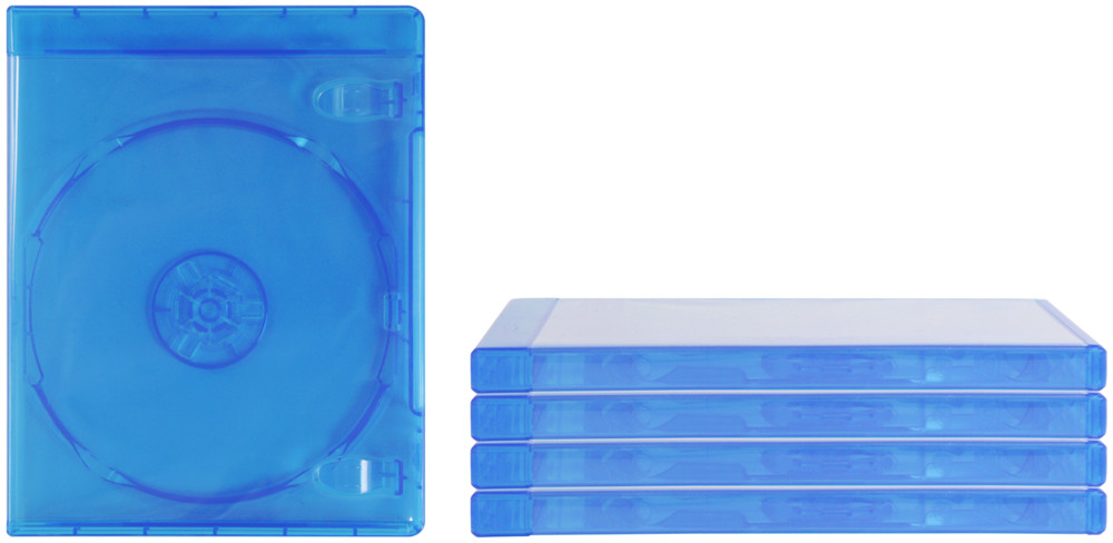(5) Blu-Ray Empty Replacement Cases - Single Capacity - Standard 12mm - BRBR12BL