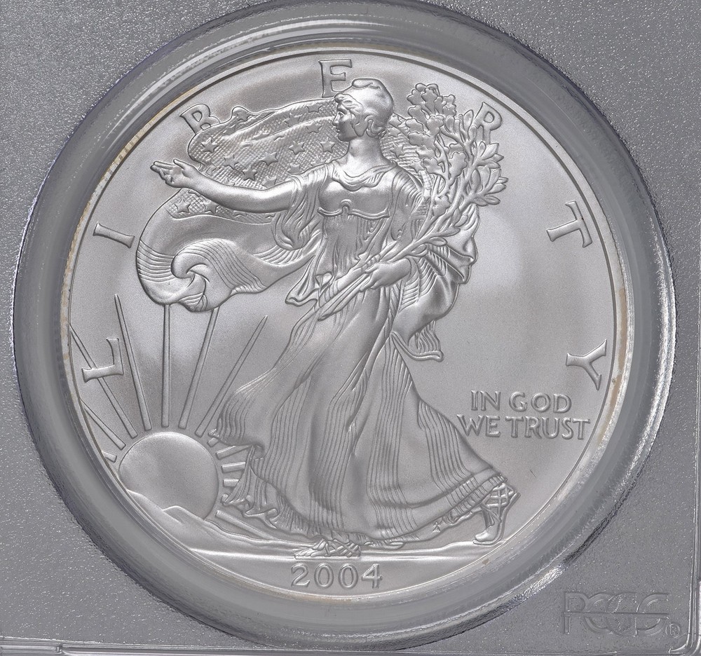 2004 American Silver Eagle MS70 PCGS Blue Label