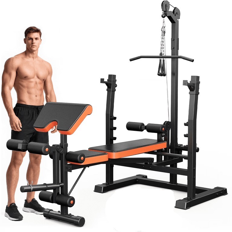 800lbs 10-in-1 Multi-Function Adjustable Weight Bench Press Set See Details New