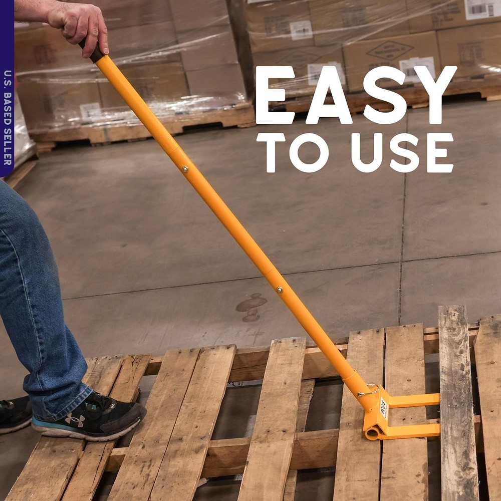 Comfort Grip Pallet Puller with 3 Sections - Ideal Wood Pry Bar for DIY Projects