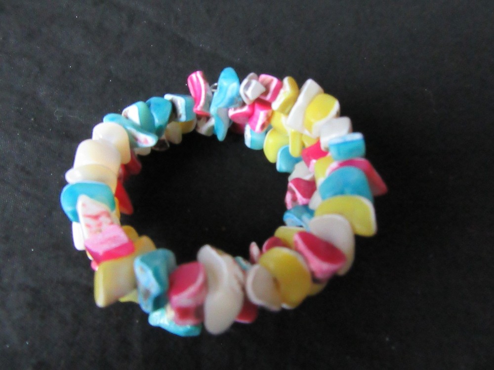 Colorful Sea Shell Bracelet Adjustable