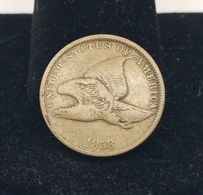 1858 Flying Eagle Cent Penny #20718