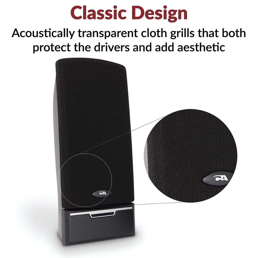 CA-2014 Computer Speakers Full Stereo Sound Convenient Controls Easy Setup