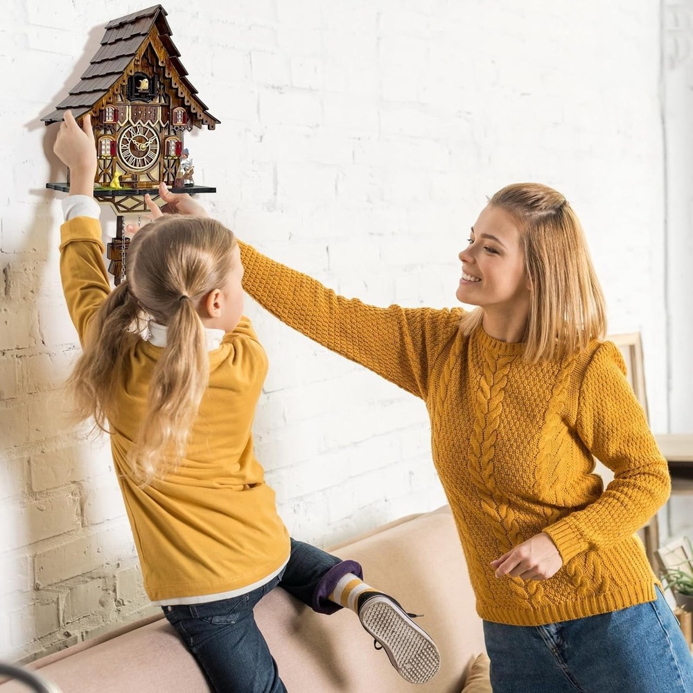 Handcrafted Black Forest Retro Cuckoo Clock-=